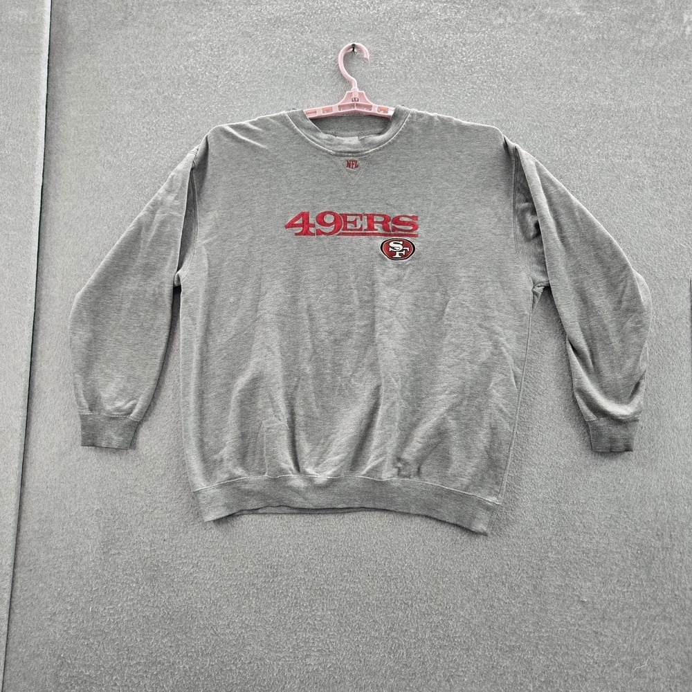 San Francisco 49ers Men Sweatshirt XL Gray NFL Team Apparel Logo Sportswear‎
